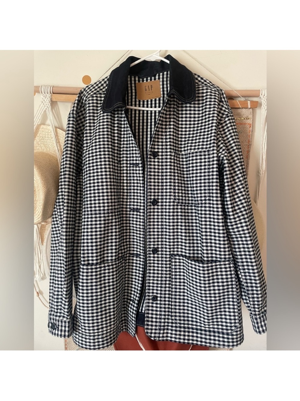 GAP x DOEN Black & White Gingham Jacket - Picture 3 of 3